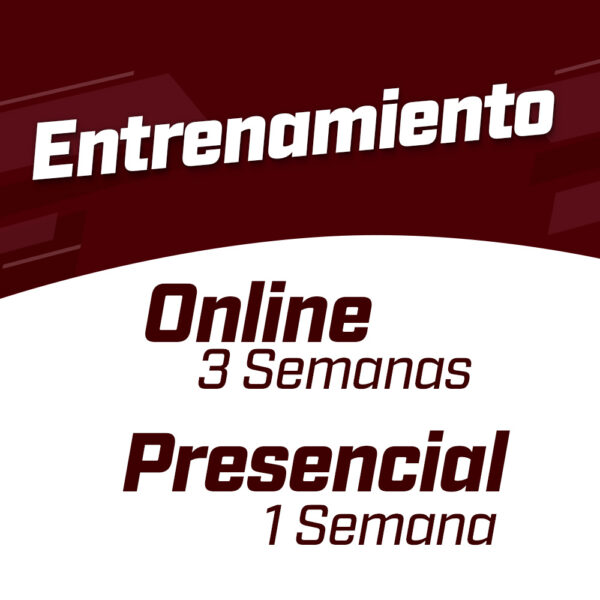Entrenamiento Online (3) y Presencial (1)